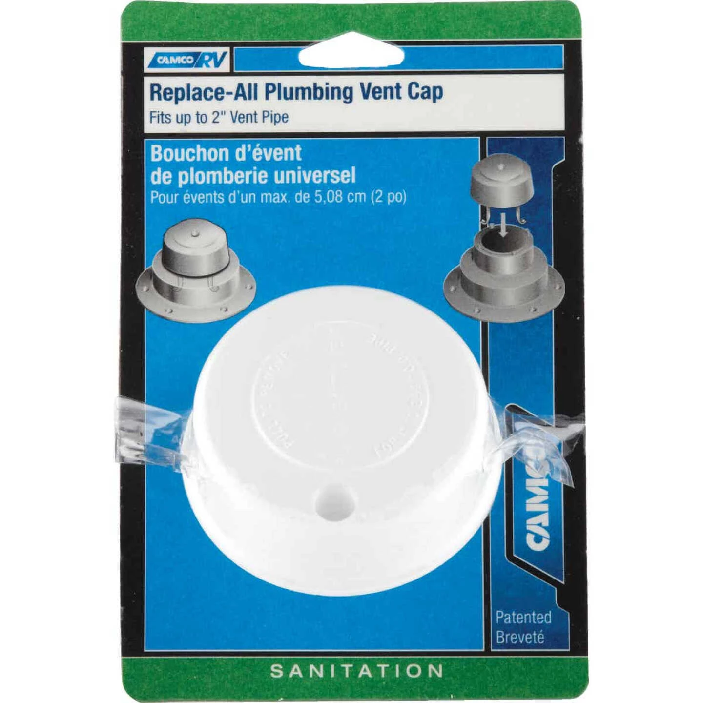 Camco 2 In. Replace-All Plumbing RV Vent Cap 4 Camco 2 In. Replace-All Plumbing RV Vent Cap - Image 2