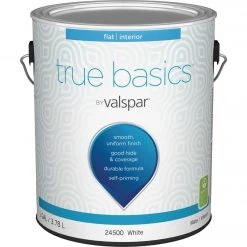 True Basics By Valspar Flat Interior Wall Paint, 1 Gal., White