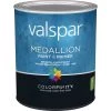 Valspar Medallion 100% Acrylic Paint & Primer Eggshell Interior Wall Paint, White, 1 Qt. 1 Valspar Medallion 100% Acrylic Paint & Primer Eggshell Interior Wall Paint, White, 1 Qt. -Home Paint Tools Shop ItemImage 773966 q5x1gp 53qhww 3kfdrr