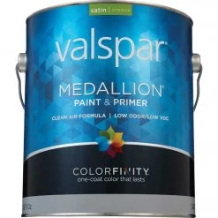 Valspar Medallion 100% Acrylic Paint & Primer Satin Interior Wall Paint, White, 1 Gal. -Home Paint Tools Shop ItemImage 774234 q5x1jx 52izk0 8btx8c