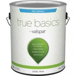 True Basics By Valspar Flat Exterior House Paint, 1 Gal., White