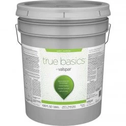 True Basics By Valspar Satin Exterior Paint, 5 Gal., Pastel Base