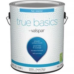 True Basics By Valspar Flat Interior Wall Paint, 1 Gal., Pastel Base