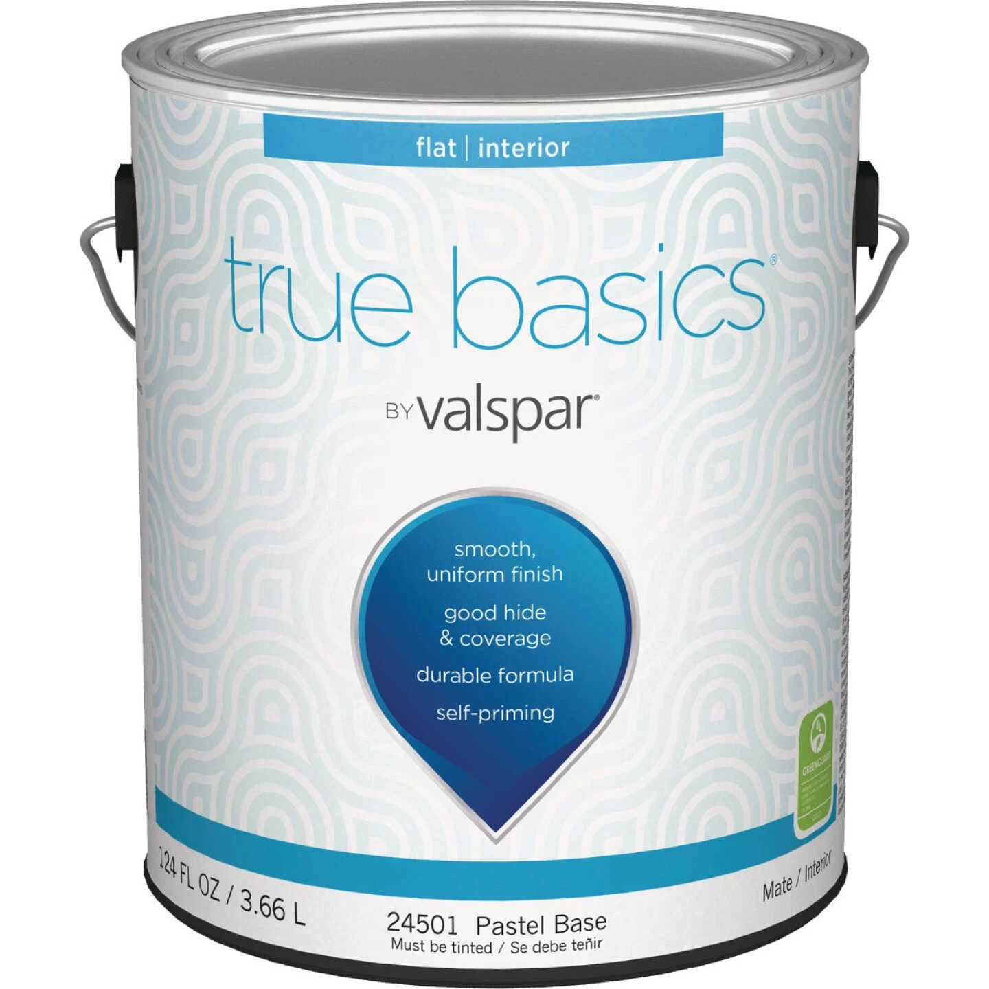 True Basics By Valspar Flat Interior Wall Paint, 1 Gal., Pastel Base 3 True Basics By Valspar Flat Interior Wall Paint, 1 Gal., Pastel Base