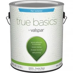 True Basics By Valspar Flat Exterior House Paint, 1 Gal., Pastel Base