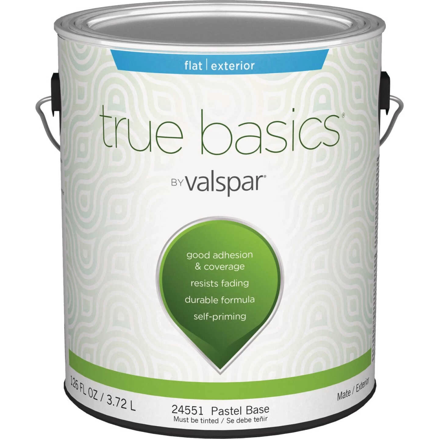 True Basics By Valspar Flat Exterior House Paint, 1 Gal., Pastel Base 3 True Basics By Valspar Flat Exterior House Paint, 1 Gal., Pastel Base