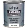 Valspar Anti-Rust Oil-Based Satin Armor Rust Control Enamel, White, 1 Qt.
