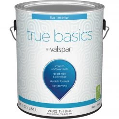 True Basics By Valspar Flat Interior Wall Paint, 1 Gal., Tint Base