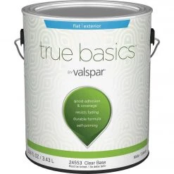 True Basics By Valspar Flat Exterior House Paint, 1 Gal., Clear Base