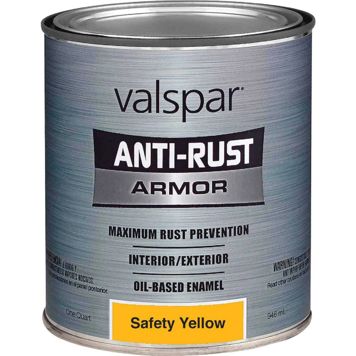 Valspar Oil-Based Gloss Anti-Rust Armor Safety Color Rust Control Enamel, Safety Yellow, 1 Qt. 3 Valspar Oil-Based Gloss Anti-Rust Armor Safety Color Rust Control Enamel, Safety Yellow, 1 Qt.