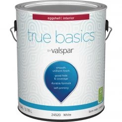 True Basics By Valspar Eggshell Interior Wall Paint, 1 Gal., White
