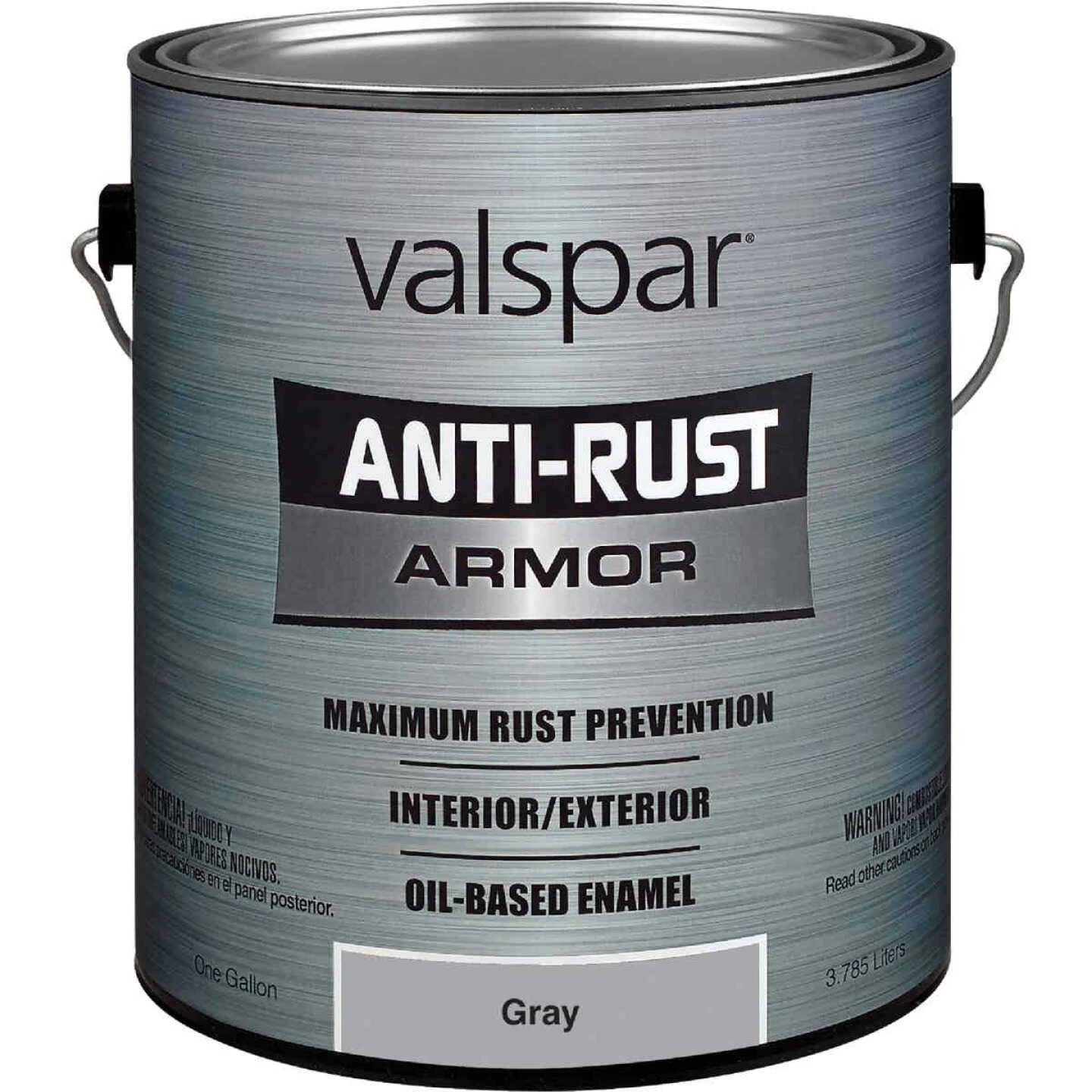 Valspar Anti-Rust Oil-Based Gloss Armor Rust Control Enamel, Gray, 1 Gal. 3 Valspar Anti-Rust Oil-Based Gloss Armor Rust Control Enamel, Gray, 1 Gal.