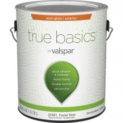 True Basics By Valspar Semi-Gloss Exterior House Paint, 1 Gal., Pastel Base